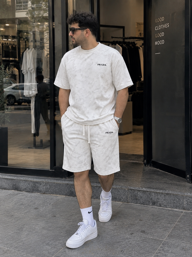 ست تیشرت شلوارک برند PRADA